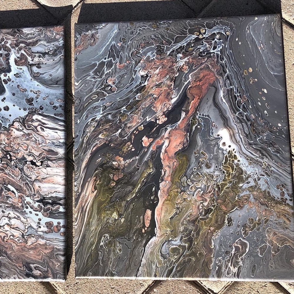 14 x 11 Acrylic Pour